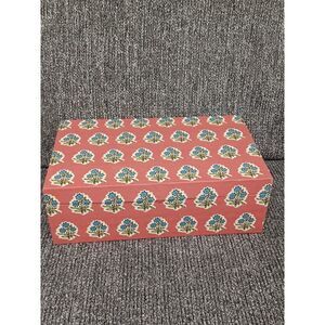 Jewelry Box with Floral Pattern and Interior Mirror